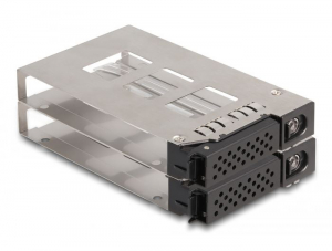 Delock Slim Mobil Rack 2 x 2.5  U.2 NVMe SSD-hez 5.25  kerettel (47011)