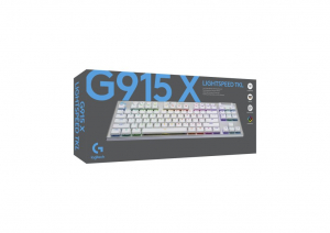 Logitech G915 X Lightspeed TKL amerikai nemzetközi Tactile billentyűzet fehér (920-012737)
