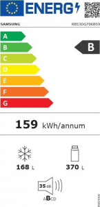 Samsung RB53DG706BS9EO alulfagyasztós hűtőszekrény inox