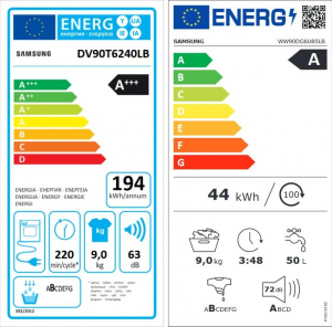 Samsung DV90T6240LB/S7 szárítógép + Samsung EcoBubble WW90DG6U85LBU4 mosógép
