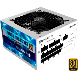 RAIJINTEK CRATOS 1000 WHITE, PC tápegység (fehér, kábelkezelés, 1000 watt) (0R30B00006)