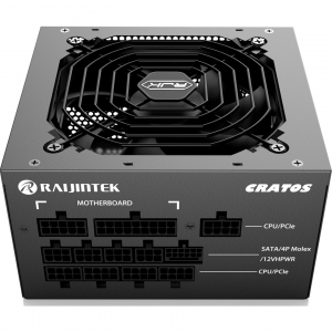 RAIJINTEK CRATOS 1200 BLACK, PC tápegység (fekete, kábelkezelés, 1200 watt) (0R30B00003)