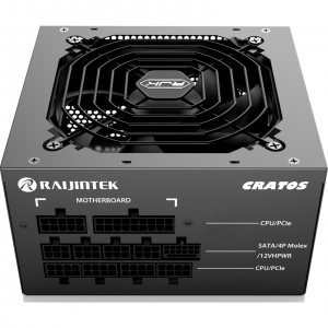 RAIJINTEK CRATOS 850 BLACK, PC tápegység (fekete, kábelkezelés, 850 watt) (0R30B00007)