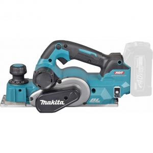 Makita akkumul&aacute;toros gyalu (KP001GZ), 40 voltos, elektromos gyalu (k&eacute;k/fekete, akkumul&aacute;tor &eacute;s t&ouml;ltő n&eacute;lk&uuml;l)