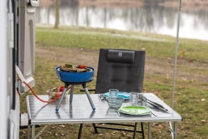 Campingaz Party Grill 400 Caravan Connect gáztűzhely, gázgrill (fekete/kék, 30mbar, lakókocsi csatlakozóval, 2023-as modell) (2177091)