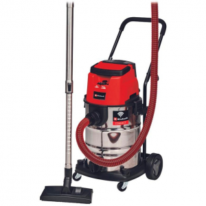 Einhell akkumulátoros nedves/száraz porszívó TP-VC 36/30 S Auto - Solo Professional, 36Volt (2x18V) (piros/rozsdamentes acél, akkumulátor és töltő nél