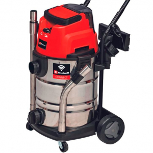 Einhell akkumulátoros nedves/száraz porszívó TP-VC 36/30 S Auto - Solo Professional, 36Volt (2x18V) (piros/rozsdamentes acél, akkumulátor és töltő nél