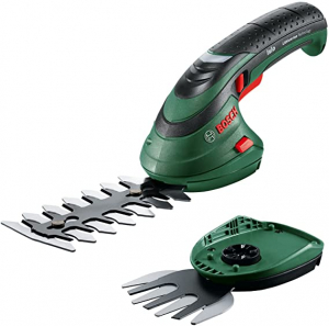 Bosch akkumulátoros bokor- és fűnyíró olló készlet Isio (zöld/fekete, Li-ion akkumulátor 1,5Ah 3,6Volt) (0600833108)