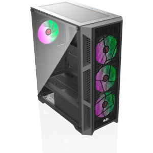 RAIJINTEK Arcadia III MS4, toronyház (fekete, edzett üveg) (0R20B00247)