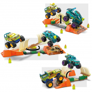 Mattel MEGA Hot Wheels Monster Trucks Mega-Wrex Bone Crash Stunt Track építőjáték (HKF89)