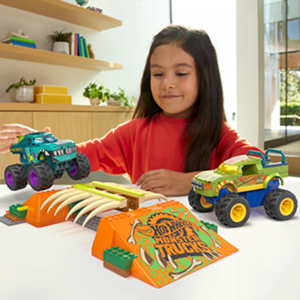 Mattel MEGA Hot Wheels Monster Trucks Mega-Wrex Bone Crash Stunt Track építőjáték (HKF89)