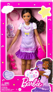 Mattel My First Barbie Brooklyn uszk&aacute;rral (fekete haj) baba (HLL20)