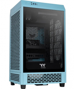 Thermaltake The Tower 200, toronyház (türkizkék, edzett üveg) (CA-1X9-00SBWN-00)