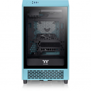 Thermaltake The Tower 200, toronyház (türkizkék, edzett üveg) (CA-1X9-00SBWN-00)