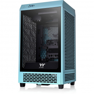 Thermaltake The Tower 200, toronyház (türkizkék, edzett üveg) (CA-1X9-00SBWN-00)