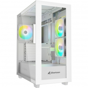 Sharkoon Rebel C60 White RGB ATX, fehér színű (4044951040049)