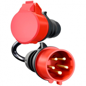 go-e adapter Gemini flex 11 kW, CEE piros háromfázisú áram 16A > CEE piros 32A (fekete, 30cm) (CH-04-32)