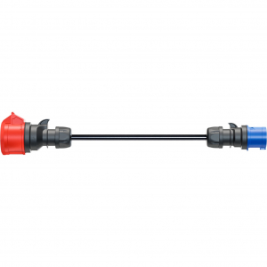 go-e adapter Gemini flex 11 kW, CEE piros háromfázisú áram 16A > CEE kék 16A (fekete, 30cm) (CH-04-31)