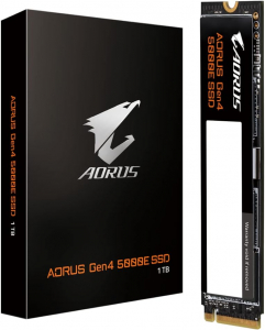 GIGABYTE AORUS Gen4 5000E SSD 1 TB (fekete, PCIe 4.0 x4, NVMe 1.4, M.2 2280) (AG450E1TB-G)