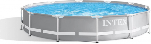 Intex Frame Pool Set Prism Rondo (126712GN), 366 x 76cm, medence (szürke/kék, patronos szűrőrendszer 28604GS)
