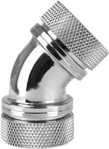 Thermaltake Pacific G1/4 PETG cső 45 fokos kettős tömörítés, adapter - ezüst - 16mm OD (CL-W098-CA00SL-A)