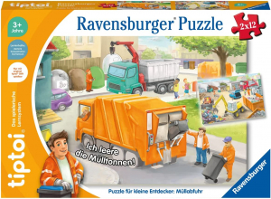 Ravensburger tiptoi puzzle kis felfedezőknek: szemétszállítás (00172)