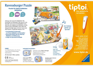 Ravensburger tiptoi puzzle kis felfedezőknek: szemétszállítás (00172)