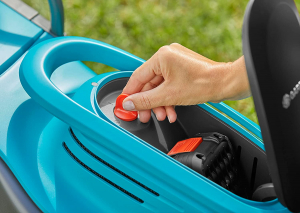 GARDENA akkumulátoros fűnyíró PowerMax 30/18V P4A solo, 18V (fekete/türkiz, akkumulátor és töltő nélkül, POWER FOR ALL ALLIANCE) (14630-55)