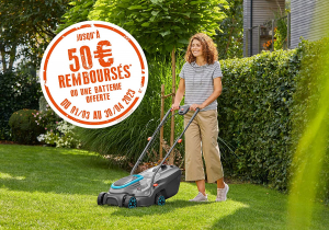GARDENA akkumulátoros fűnyíró PowerMax 30/18V P4A solo, 18V (fekete/türkiz, akkumulátor és töltő nélkül, POWER FOR ALL ALLIANCE) (14630-55)