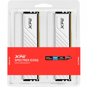 ADATA DDR4 - 16GB - 3200 - CL -16 (2x 8 GB) dual kit, RAM (fehér, (AX4U32008G16A-DTWHD35G), XPG Spectrix D35G, INTEL XMP)