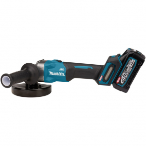 Makita akkumulátoros sarokcsiszoló (GA008GM201) XGT, 40V (kék/fekete, 2x Li-Ion XGT akkumulátor 4.0Ah, MAKPAC 4-es méret)