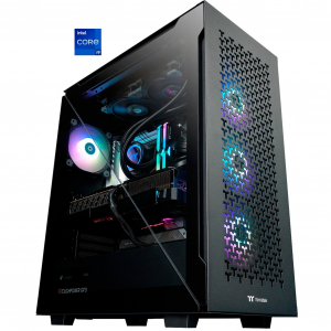 Thermaltake Titan Black, játék PC (fekete/átlátszó, Windows 11 Home 64 bites) (PC-000026-DE)