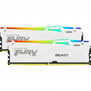 Kingston FURY 32 GB DDR5-5600 Kit, mem&oacute;ria (feh&eacute;r, (KF556C36BWEAK2-32), Beast RGB, XMP, EXPO)
