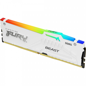 Kingston FURY 64 GB DDR5-5200 Kit, memória (fehér, (KF552C36BWEAK2-64), Beast RGB, EXPO)