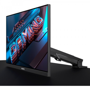 GIGABYTE M28U Arm Edition, gamer monitor - 28 - fekete, UltraHD/4K, HDMI 2.1, AMD Free-Sync, 144Hz panel (M28U AE)