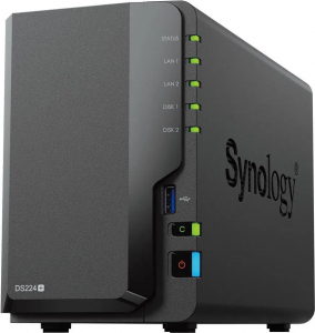 Synology DS224+ 2GB hálózati adattároló NAS + 2x2TB WD Red Plus merevlemez
