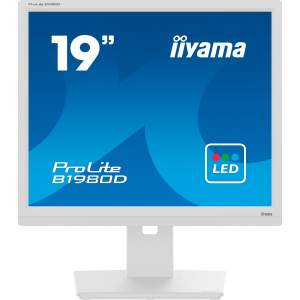 iiyama (B1980D-W5), LED monitor - 19 - fehér, VGA, DVI, VGA, DVI