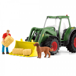 Schleich Farm World traktor pótkocsival, játék jármű (42608)
