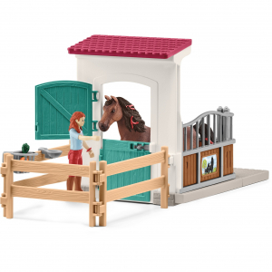 Schleich Horse Club ló box Hannah & Cayenne, játékfigura (42710)