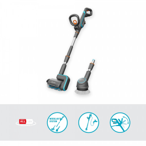 GARDENA akkumul&aacute;toros multi-tiszt&iacute;t&oacute; AquaBrush Universal 18V P4A solo, kem&eacute;nypadl&oacute;tiszt&iacute;t&oacute; (sz&uuml;rke/t&uuml;rkiz, akkumul&aacute;tor &eacute;s t&ouml;ltő n&eacute;lk&uuml;l, POWER FOR ALLI