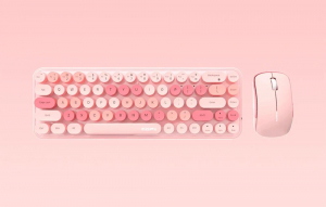 MOFII iBean Pro angol vezeték nélküli billentyűzet + egér pink (6950125751728)