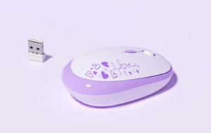 MOFII Lovely angol vezeték nélküli billentyűzet + egér lila (6950125752558)