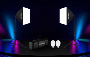 Neewer NK800 szoftbox &eacute;s 24W RGB LED f&eacute;nyforr&aacute;s szett &aacute;llv&aacute;nnyal (B0CF55TW5J)