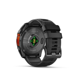 Garmin Fenix 8 47mm AMOLED, sötétszürke, fekete szilikon szíjjal (ED) (010-02904-00)