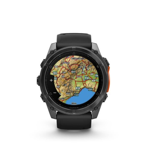 Garmin Fenix 8 47mm AMOLED, sötétszürke, fekete szilikon szíjjal (ED) (010-02904-00)