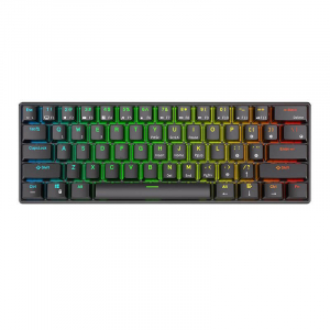 Royal Kludge RK61 RGB mechanikus angol billentyűzet Brown switch fekete