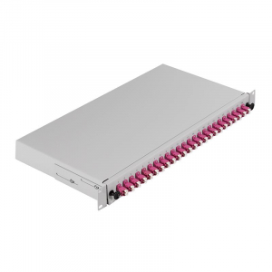 Logilink optikai kábel elosztó 19" LC-DX 24 port szürke (F24LC4G)