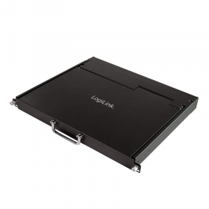 Logilink KVM-konzol 17"-es k&eacute;pernyővel, VGA, USB-A, PS/2, QWERTZ billentyűzet (LC0004GE)