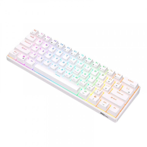Royal Kludge RK61 RGB mechanikus angol billentyűzet Brown switch fehér