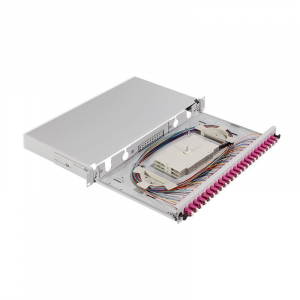 Logilink optikai kábel elosztó 19" LC-DX 24 port szürke (F24LC4G)